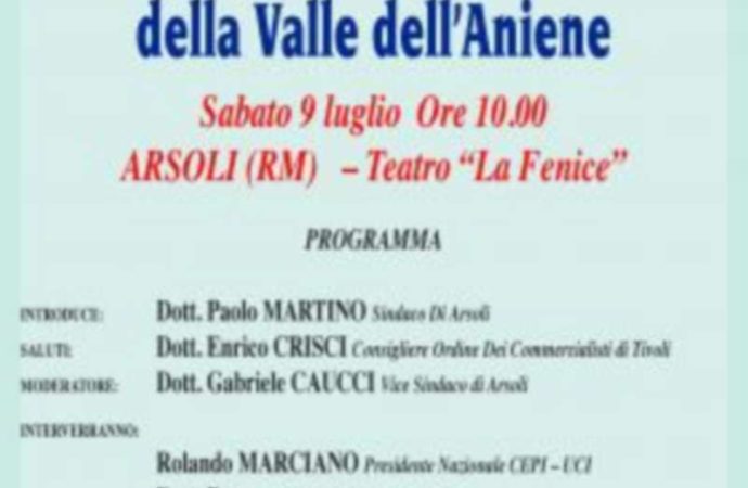 Convegno “Energie Alternative Per I Comuni Della Valle Dell’Aniene” ARSOLI (RM) Sabato 9 Luglio 2011 Teatro “La Fenice”