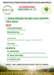 L’ AGROALIMENTARE ITALIANO LEVA DI SVILUPPO PER IL PAESE? Talk Webinar