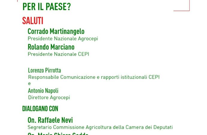 L’ AGROALIMENTARE ITALIANO LEVA DI SVILUPPO PER IL PAESE? Talk Webinar